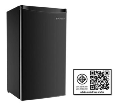 SHARP ตู้เย็นมินิบาร์ 1 ประตู  3.2 คิว รุ่น SJ-MB90-B  สีดำ