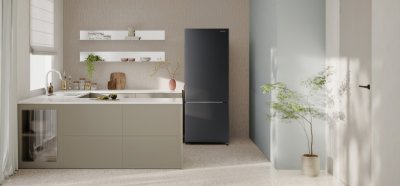 PANASONIC  ตู้เย็น 2 ประตู แบบช่องแช่แข็งด้านล่าง 416 ลิตร รุ่น NR-BX471HWKT