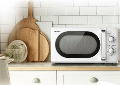 SHARP Microwave Oven, Model R-220EF(WH), 20 Liters,WHITE