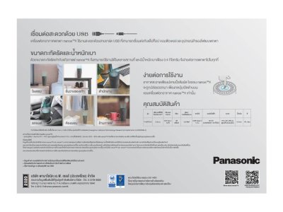 PANASONIC  เครื่องสร้างอนุภาค nanoe™ X รุ่น F-GPT01ART