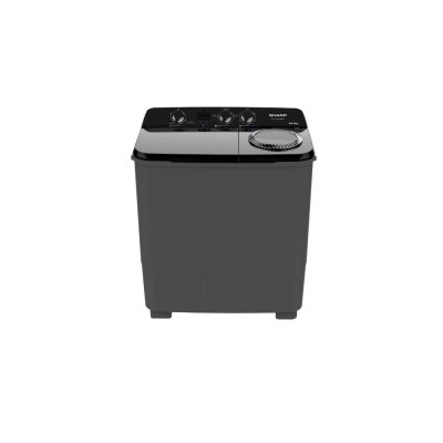 SHARP Twin-Tub Washing Machine, Model ES-TW100BK, 10 kg, Black