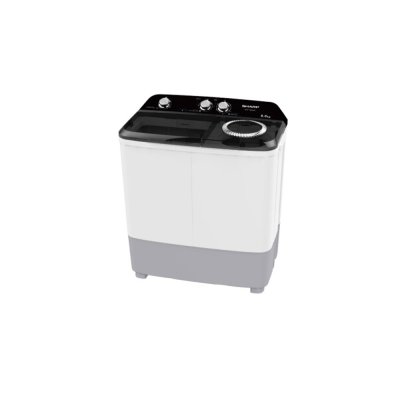 SHARP Twin-Tub Washing Machine (Wash 8 kg / Spin 5.6 kg) Model ES-TW80W