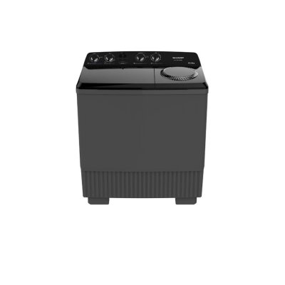 SHARP Twin Tub Washing Machine, Model ES-TW150BK, Black.