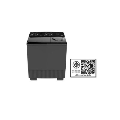 SHARP Twin Tub Washing Machine, Model ES-TW150BK, Black.