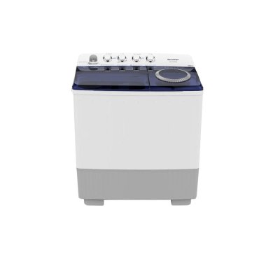 SHARP 20 kg Twin Tub Washing Machine, Model ES-TW200BL, White/Gray.