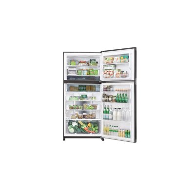 SHARP 2-Door Refrigerator, 19.8 Cu. Ft., Inverter, Model SJ-X550GP2-BK (Black Glass)