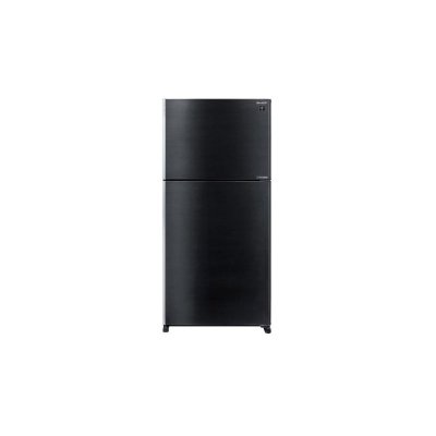 SHARP 2-Door Refrigerator, 21.5 Cu. Ft., Inverter, Model SJ-X600GP2-BK, Black Glass Finish