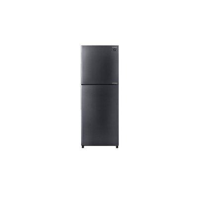 SHARP 2-door refrigerator, 10.6 cubic feet, model SJ-XP300TP-DK, dark silver.