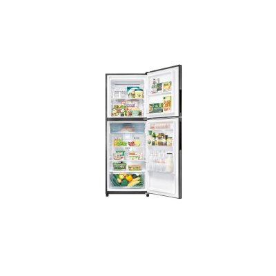 SHARP 2-Door Refrigerator, 11.7 Cubic Feet, INVERTER, Model SJ-XP330TP-DK, Dark Silver.