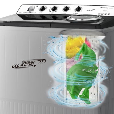PANASONIC Semi-Automatic Twin Tub Washing Machine, 16kg washing capacity and 8kg spinning capacity, Model NA-W16XG1BRC