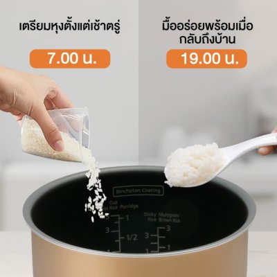 PANASONIC  หม้อหุงข้าวไมโครคอมพิวเตอร์ 1.0 ลิตร รุ่น SR-DL104WSN