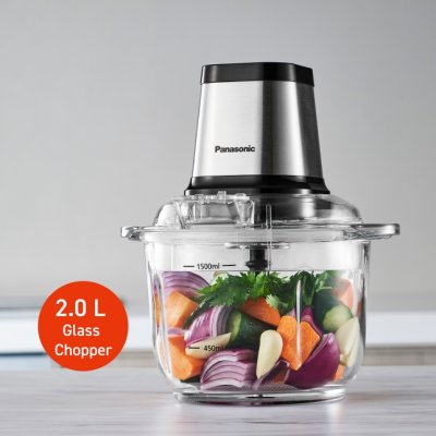 PANASONIC Food Chopper with Glass Bowl, Model MK-CG401SSN