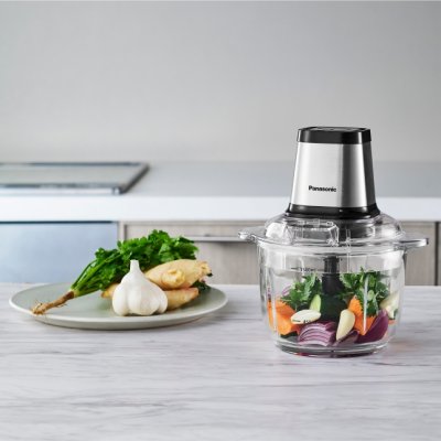 PANASONIC Food Chopper with Glass Bowl, Model MK-CG401SSN