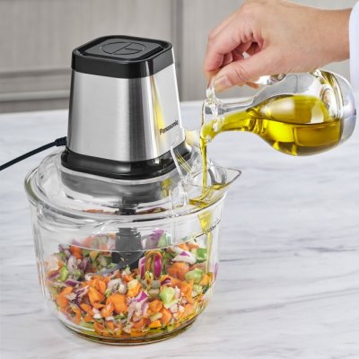 PANASONIC Food Chopper with Glass Bowl, Model MK-CG401SSN