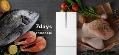 PANASONIC  ตู้เย็นแบบช่องแช่แข็งอยู่ด้านล่าง 2 ประตู รุ่น NR-BX471WGWT