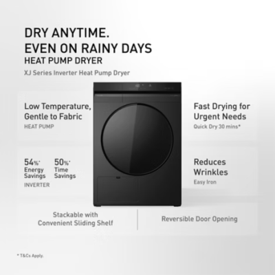 PANASONIC 10.5 kg Heat Pump Dryer, CARE+ Edition, Model NH-XJ21D2BTH