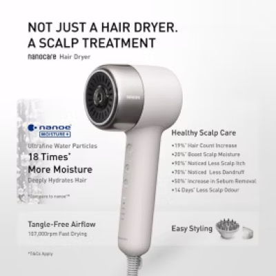 PANASONIC Nanocare Hair Dryer 1,400W, Model EH-NB70