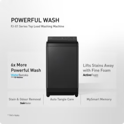 PANASONIC เครื่องซักผ้าฝาบน 12 KG. รุ่น NA-FJ120X1