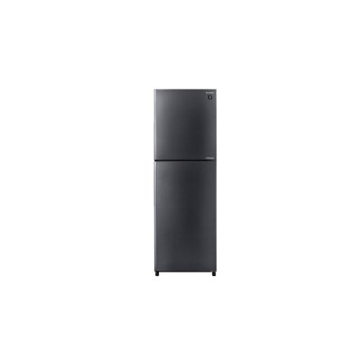 SHARP 2-door refrigerator, 8.9 cubic feet, model SJ-XP260T-DK, dark silver.