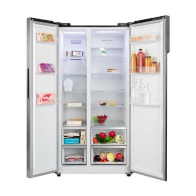 BEKO GNO62251GBTH Side-by-Side Refrigerator, 22 cubic feet, Black Glass.