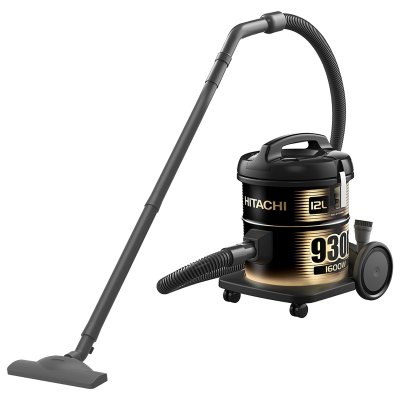 HITACHI เครื่องดูดฝุ่น/เป่าลม แบบถัง CV-930F BK 1600 วัตต์ สีโกลด์ แบล็ก