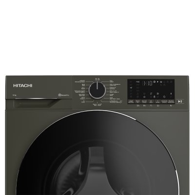 HITACHI Front-Load Washing Machine 10 kg BD-100YFVEM 1400RPM Inverter Black Wifi