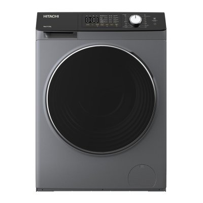 HITACHI เครื่องซักผ้าฝาหน้า 10.5 กก. BD-1054HVOS  1400RPM อินเวอร์เตอร์ สีเทา
