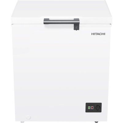 HITACHI 2-System Chest Freezer, 5.1 Cubic Feet, Model HRCJ7145MNWTH, White.