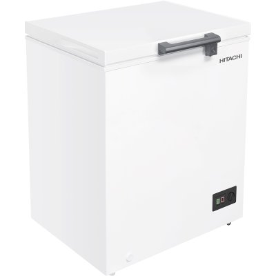 HITACHI 2-System Chest Freezer, 5.1 Cubic Feet, Model HRCJ7145MNWTH, White.