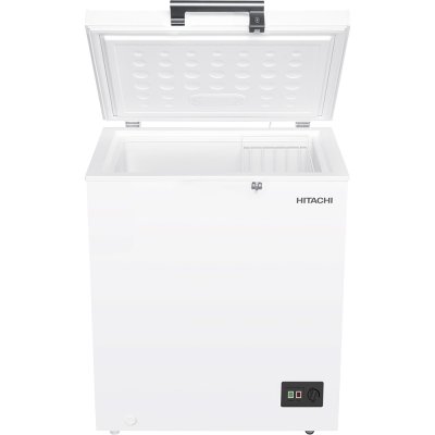 HITACHI 2-System Chest Freezer, 5.1 Cubic Feet, Model HRCJ7145MNWTH, White.