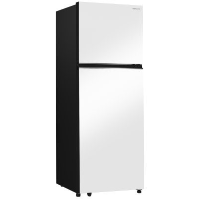 HITACHI 2-Door Refrigerator HRTN6443SAMGWTH, Inverter, 14.4 cu ft, White Glass. Automatic Ice Maker.