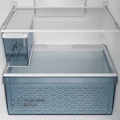 HITACHI 2-Door Refrigerator HRTN6443SAMGWTH, Inverter, 14.4 cu ft, White Glass. Automatic Ice Maker.