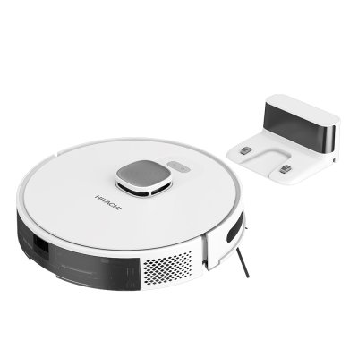 HITACHI เครื่องดูดฝุ่นหุ่นยนต์Wifi รุ่น RV-X20P WHSI สีขาว & เงิน