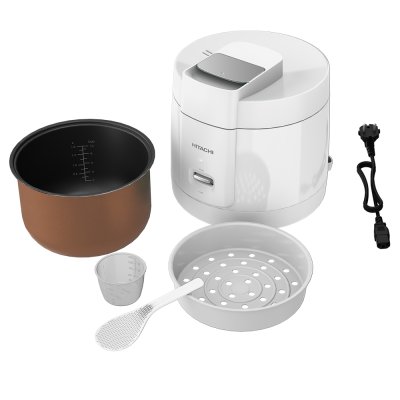 HITACHI 1.8 Liter Rice Cooker with Keep Warm Function, RZ-S18MM W, White.