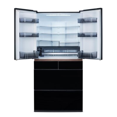 HITACHI 6-Door Refrigerator, 23.7 cu ft, R-GW670TT XK, Inverter, Crystal Black.