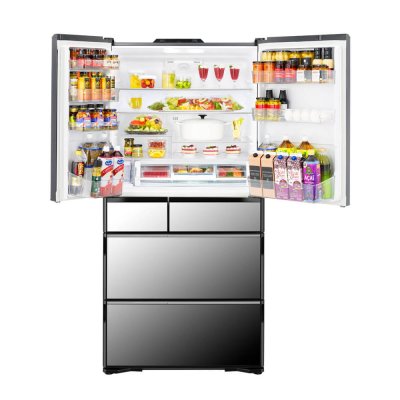 HITACHI 6-Door Refrigerator, 26 Cubic Feet, R-ZXC740RT X, Mirror Finish.