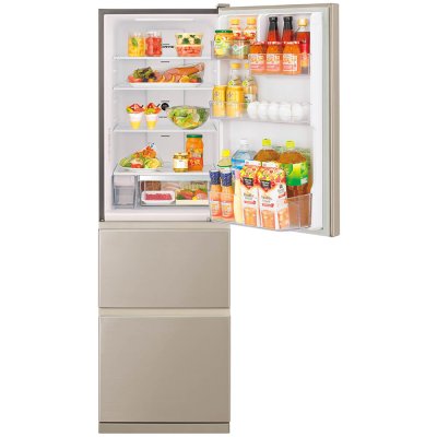 HITACHI ตู้เย็น 3 ประตู 13.2 คิว R-S38KPTH CNXZ  สีทอง อินเวอร์เตอร์ Automatic Ice Maker