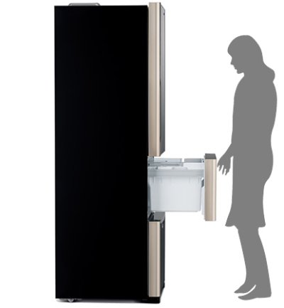 HITACHI ตู้เย็น 3 ประตู 13.2 คิว R-S38KPTH CNXZ  สีทอง อินเวอร์เตอร์ Automatic Ice Maker