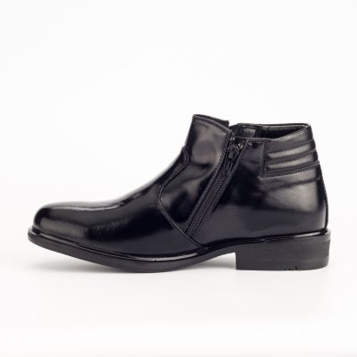 ฮาฟสั้น หัวมน สูง5.5นิ้ว หนังวัวแท้ ฟอกนิ่ม ซิปคู่ รุ่นHZ จาก The Dragon shoes