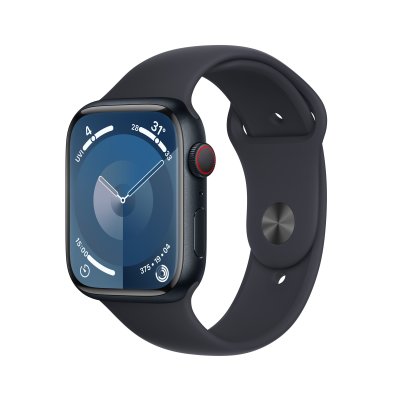 Apple Watch Series 9 with Sport Band Aluminium 45mm GPS + Cellular S/M Midnight