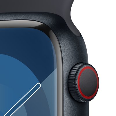 Apple Watch Series 9 with Sport Band Aluminium 45mm GPS + Cellular S/M Midnight