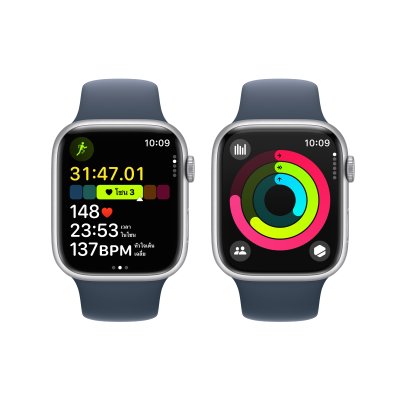 Apple Watch Series 9 with Sport Band Aluminium 41mm GPS M/L Silver