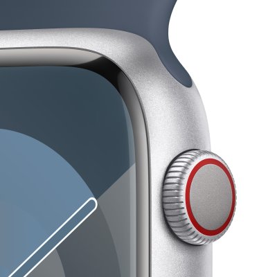 Apple Watch Series 9 with Sport Band Aluminium 41mm GPS M/L Silver