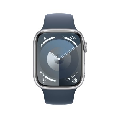 Apple Watch Series 9 with Sport Band Aluminium 41mm GPS M/L Silver
