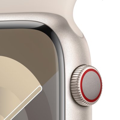 Apple Watch Series 9 with Sport Band Aluminium 41mm GPS S/M Starlight