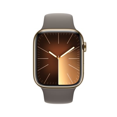Apple Watch Series 9 with Sport Band Stainless 45mm GPS + Cellular S/M Gold