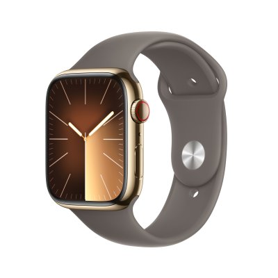 Apple Watch Series 9 with Sport Band Stainless 45mm GPS + Cellular S/M Gold