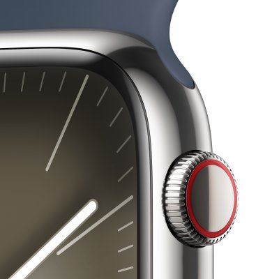 Apple Watch Series 9 with Sport Band Stainless 41mm GPS + Cellular M/L Silver