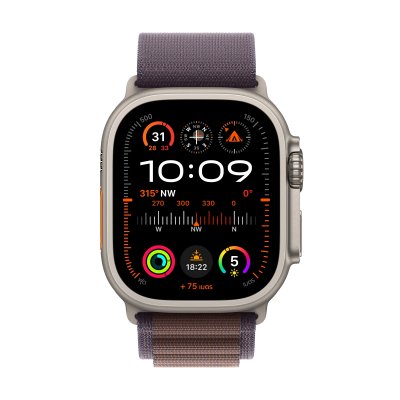 Apple Watch Ultra 2 GPS + Cellular 49mm Titanium Case with Indigo Alpine Loop - Large