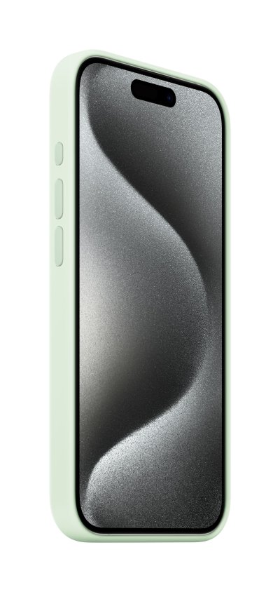 Apple iPhone 15 Pro Silicone Case with MagSafe - Soft Mint